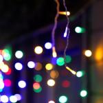 Гирлянда «Бахрома» 25 ? 0.7 м, IP44, УМС, белая нить, 450 LED, свечение мульти, 220 В