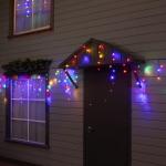 Гирлянда «Бахрома» 25 ? 0.7 м, IP44, УМС, тёмная нить, 450 LED, свечение мульти, 220 В