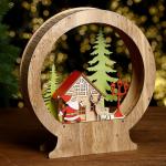 Декор с подсветкой «Новогодняя сказка», 22,5 ? 21 ? 5 см