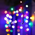 Гирлянда «Бахрома» 12 ? 0.7 м, IP44, УМС, тёмная нить, 240 LED, свечение мульти, 220 В