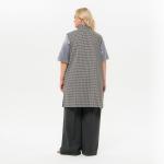 Жилет удлиненный из джерси, "гусиная лапка"