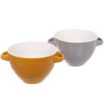 Бульонница керамическая 750мл "Полоски", микс цветов