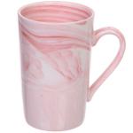 Кружка керамическая 400мл в наборе 2шт Мрамор, высокая