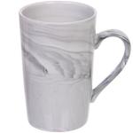 Кружка керамическая 400мл в наборе 2шт Мрамор, высокая