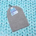 *Шапка зимняя ZIMA, бинни, цвет серый, 58р (лейбл Ultramarine)