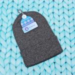 *Шапка зимняя ZIMA, бинни, цвет темно-серый, 58р (лейбл Ultramarine)