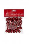 Новогоднее украшение "Шарик" 1,5 см (70 шт) SF-1680, красный