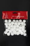 Новогоднее украшение "Шарик" 2 см (45 шт) SF-1680, белый