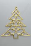 Новогоднее украшение с блестками 25*22 см "Елочка" (SF-1705) золото