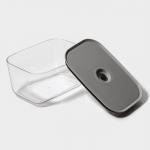 Контейнер для еды с вакуумным клапаном Доляна, пластик, 800 мл, 16,7?12?8,5 см, прозрачный