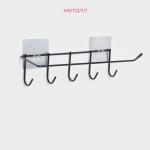 Держатель для кухонных принадлежностей настенный Доляна, 5 крючков, 28?8?8 см, чёрный