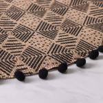 Салфетка сервировочная на стол Доляна «Сафари», d=38 см, бежевая с чёрным рисунком