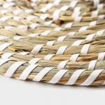 Салфетка сервировочная на стол Доляна «Солнце», плетёная, d=30 см, бежевая с белым узором