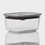 Контейнер для еды с вакуумным клапаном Доляна, пластик, 360 мл, 13,8?10?6,2 см, прозрачный