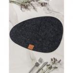 Салфетка сервировочная на стол Доляна «Грэй», 33,5?38,4 см, толщина 4 мм, чёрная