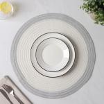 Салфетка сервировочная на стол Доляна «Лана», d=38 см, белая