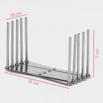 Держатель кухонный Доляна для крышек, сковород, тарелок, нержавеющая сталь, 4 деления