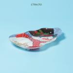 Блюдо сервировочное Доляна «Снеговик и воробей», 20,5?13 см, стекло