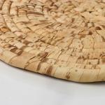 Салфетка сервировочная на стол Доляна «Песок», d=25 см, бежевая