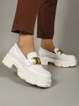 Лоферы женские/ Броги P-48P White