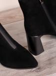 Стильные полусапожки тренд/ Модные ботильоны на удобном каблуке  D3034