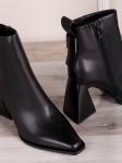 Стильные полусапожки тренд/ Модные ботильоны на удобном каблуке  D3047