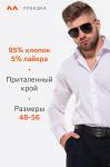 Мужская приталенная рубашка с длинным рукавом Happyfox