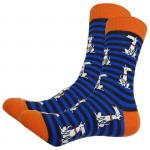 В мире животных | Носки "Самый борзый из борзых", р-р 40-44 (синий/оранжевый)