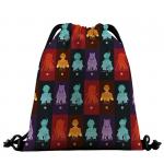 61989 Genshin Impact | Рюкзак текстильный "Силуэты", р-р 39х32 (черный)