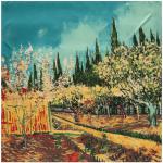 Платок Ван Гог "Фруктовый сад с цветущими персиками"