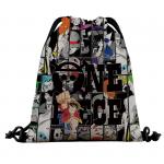 62009 One Piece | Рюкзак текстильный "Кадры", р-р 39х32 (черно-серый)