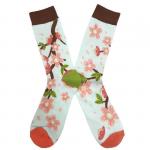В гармонии с природой | Носки "Цветущая сакура", р-р 40-44 (оранжевый/мятный)