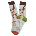 В гармонии с природой | Носки "Цветущая сакура", р-р 40-44 (оранжевый/мятный)