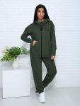Костюм с брюками, футер с лайкрой 2-х нитка (00907, хаки)