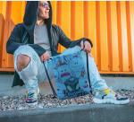 62238 Рик и Морти | Рюкзак текстильный "Мистер Мисикс", р-р 39х32 (голубой)