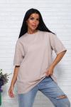 Футболка женская оверсайз (01004, бежевый)