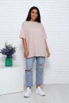 Футболка женская оверсайз (01004, бежевый)