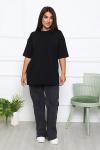Футболка женская оверсайз (01004, черный)