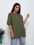 Футболка женская оверсайз (01004, хаки)