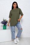 Футболка женская оверсайз (01004, хаки)