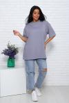 Футболка женская оверсайз (01004, серый)