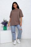 Футболка женская оверсайз (01004, капучино)