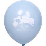 Воздушные шары 50 шт, 10"/25см "Наш сыночек", Голубой/белый