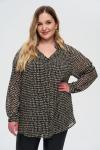 Блуза "Тельма" Бежево-Черный