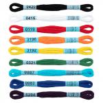 Нитки для вышивания "Gamma" набор мулине "Ученический" 100% хлопок 9 цв. x 8 м