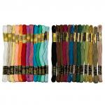 Нитки для вышивания "ПНК им. Кирова" мулине ассорти 100% хлопок 25 цв. x 10 м