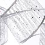 Лента для декорирования "Мерцание" 10 см, 2,7  м, Серебро