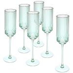 Бокал для шампанского 210мл Enjoy Life в наборе 6шт, цвет зеленый