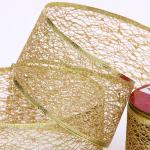 Лента для декорирования "Сказка" 6,3 см, 2,7 м, Золото