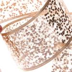 Лента для декорирования "Волшебные искры" 6,3 см, 2,7 м, Розовое золото